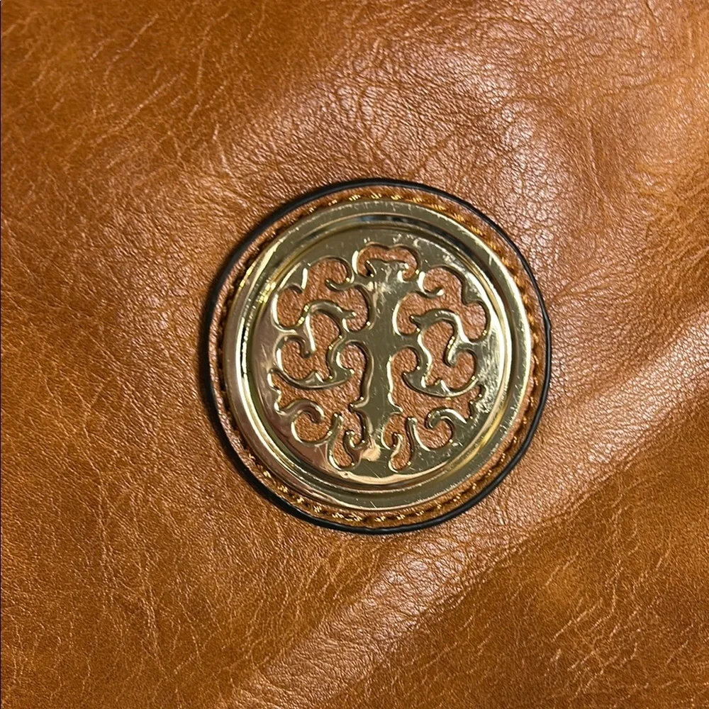Faux Leather Shoulder Bag with Matching Wallet